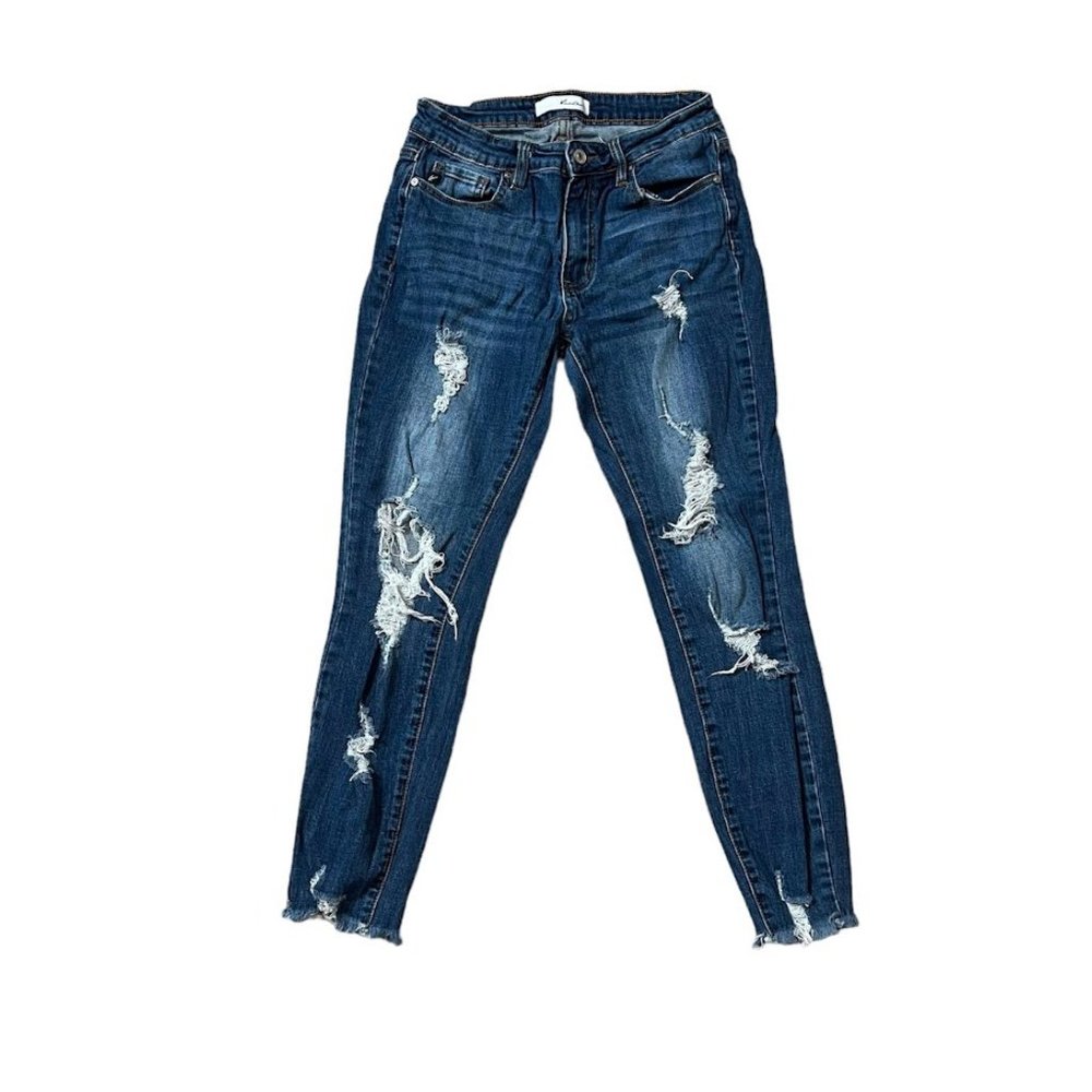 KanCan Estilo Ripped Skinny Distressed Jeans Blue Women's Size 9/28